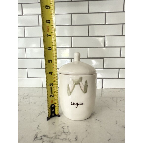 RAE DUNN Sugar Bowl Jar with Lid Floppy BUNNY EARS Pink Inside Springtime Easter - Picture 4 of 6